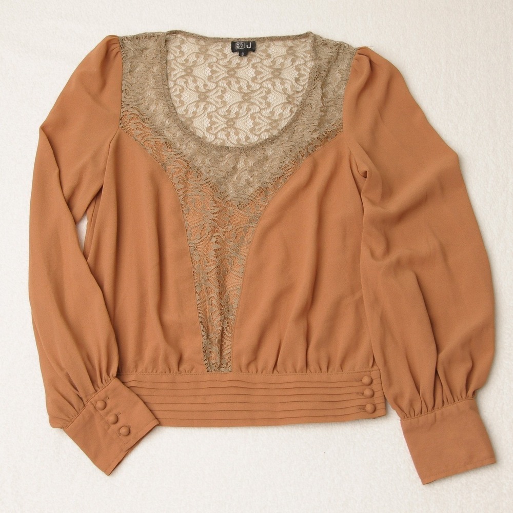 Romantic Blouse Top Womens S Lace Cottagecore Boho Fairycore Balloon Sleeve‎